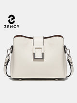 Zency Genuine Leather Bucket Shoulder Bag for Women