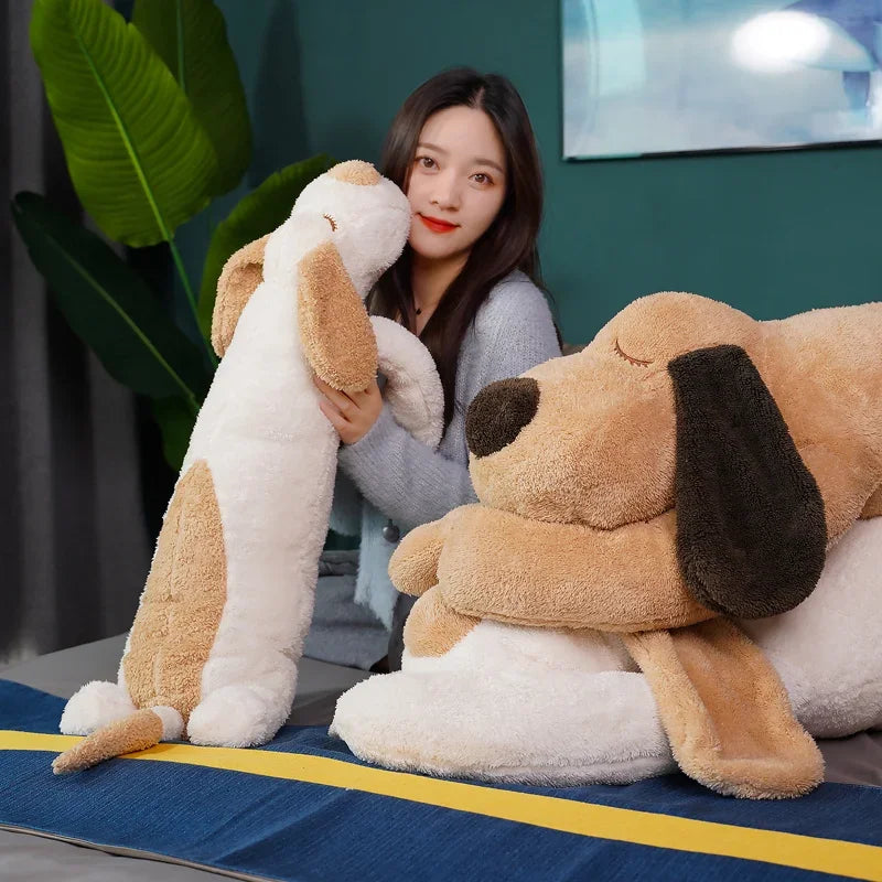 Giant Plush Dog Pillow – Cozy Stuffed Animal Cuddle Toy