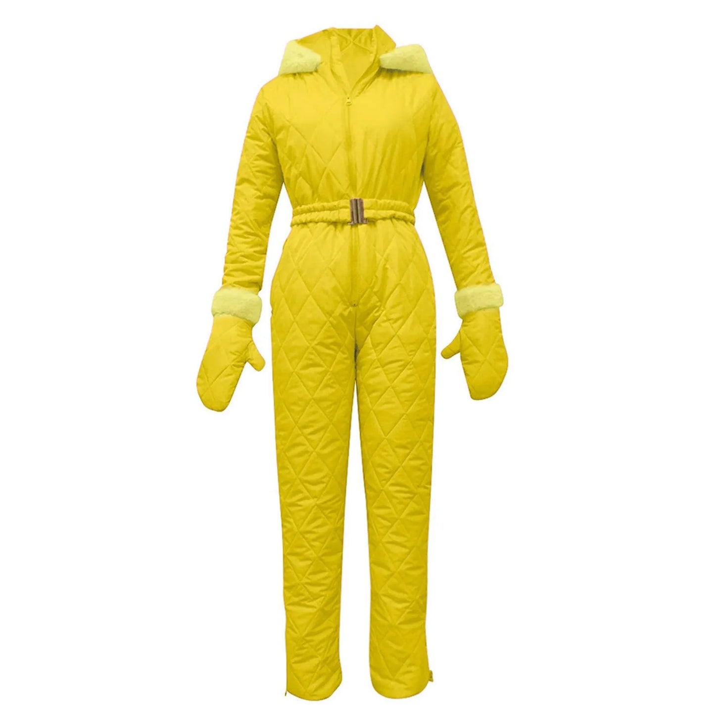 Waterproof One-Piece Ski Suit – Insulated Winter Hooded Jumpsuit
