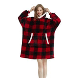 Oversized Microfiber Fleece Hoodie Blanket