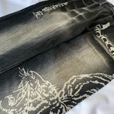 Men's Y2K Wide Leg Printed Baggy Jeans | Vintage Street Style