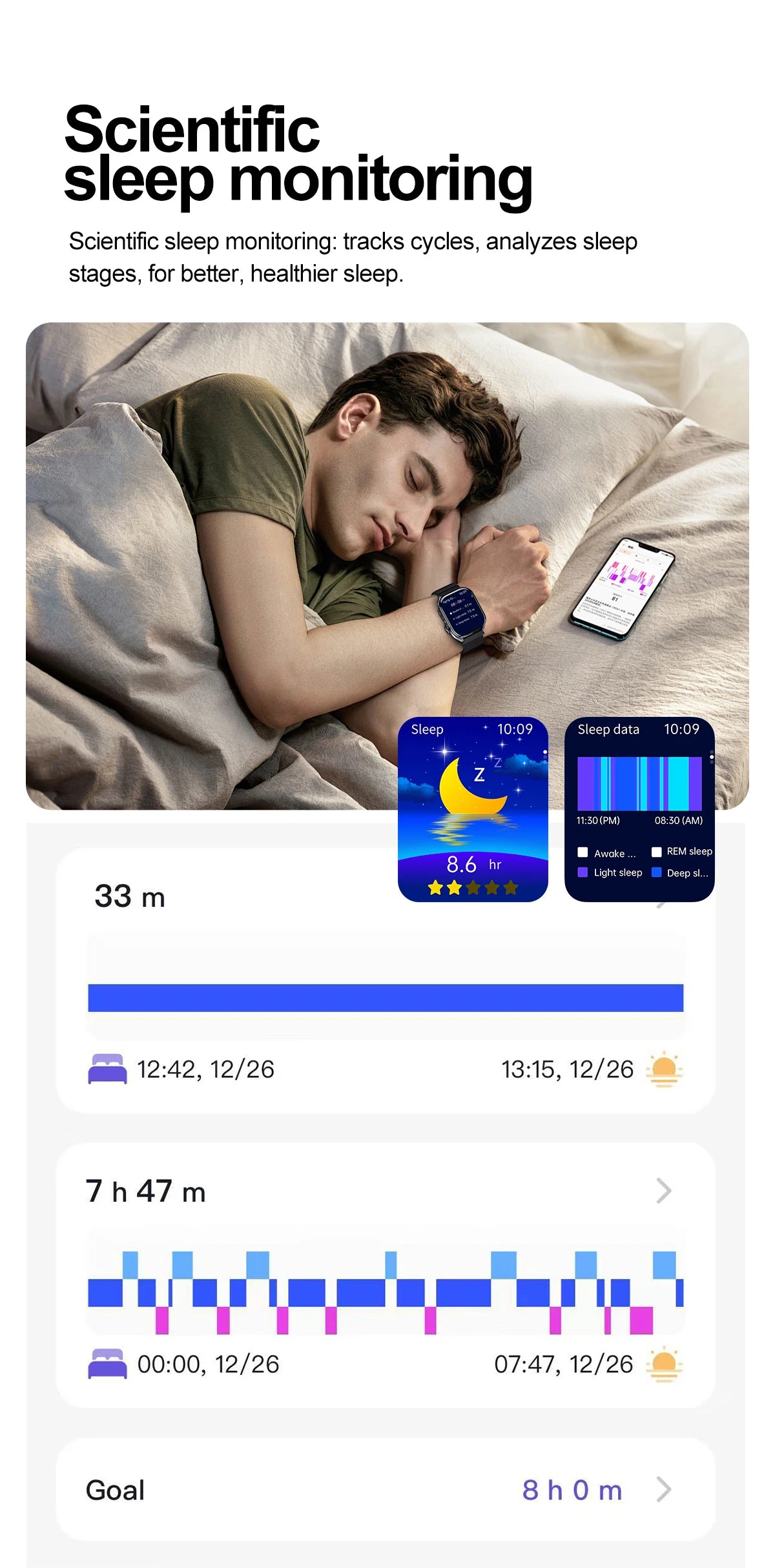 ECG+PPG Health Smartwatch – AI Body Analysis & BT Calling