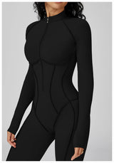 Long-Sleeved Performance Yoga Bodysuit