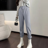 Women's High-Waist Drawstring Straight-Leg Pants