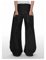 Vintage Baggy Low Waist Jeans Women Y2K Wide Leg Pants Oversized Harajuku White Lace Straight Leg Jeans