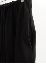 Elegant 100% Wool Elastic-Waist Skirt
