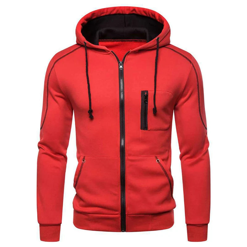Men’s Fleece Zip-Up Hoodie with Pockets