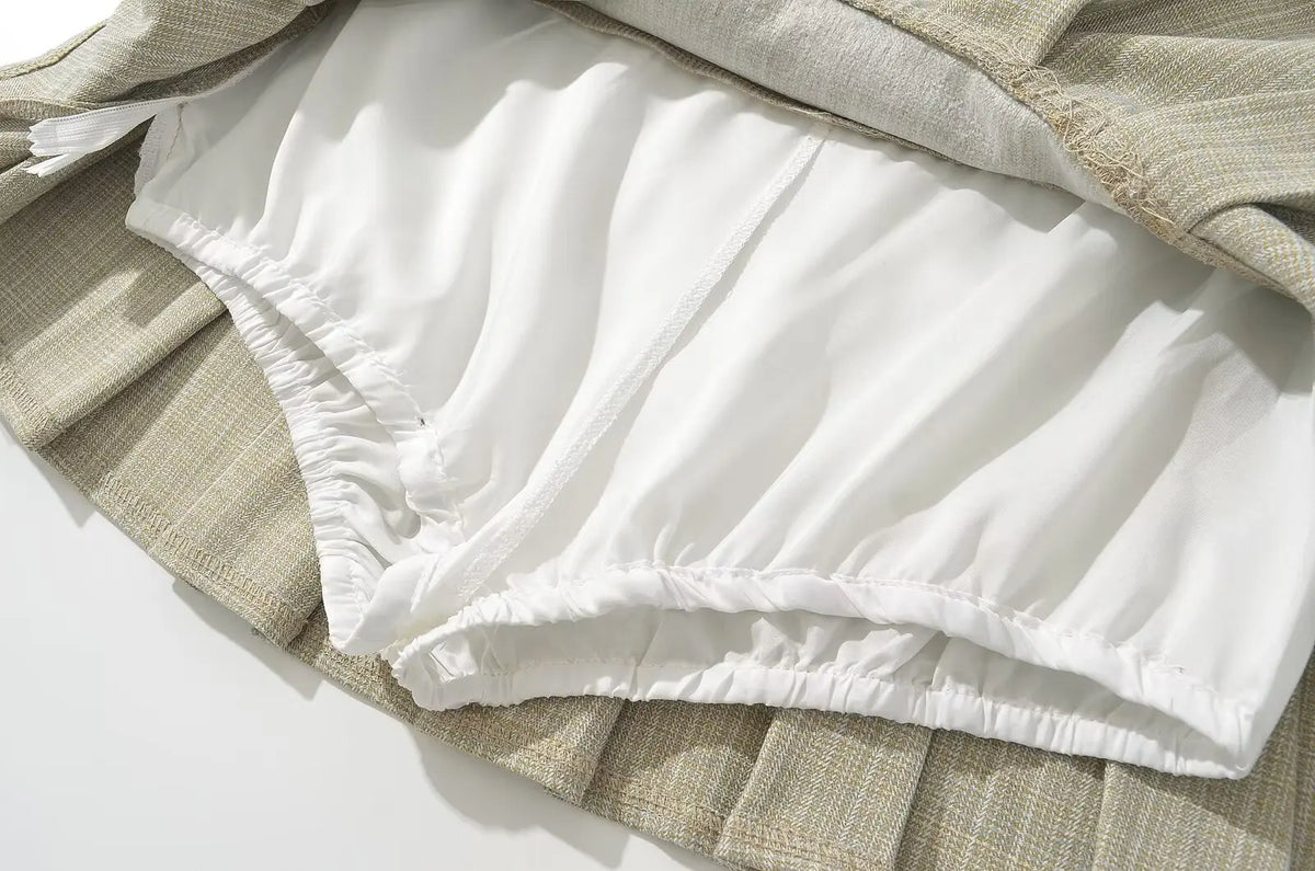 Women's Retro Pleated Mini Skirt