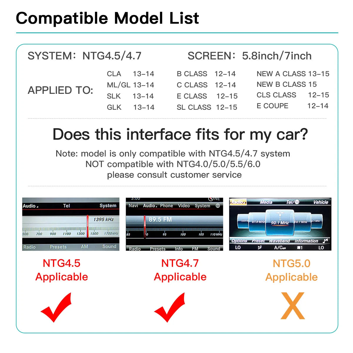 Wireless CarPlay & Android Auto Upgrade for Mercedes-Benz NTG4.5/4.7