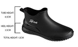 Fashionable Adult Short Rain Boots Waterproof Ankle Shoes Anti-Slip Durable Rubber Footwear For Men Women Suitable for Rainy Day