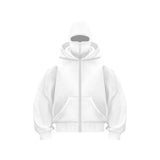 Y2K Double-Hood Zip-Up Balaclava Hoodie
