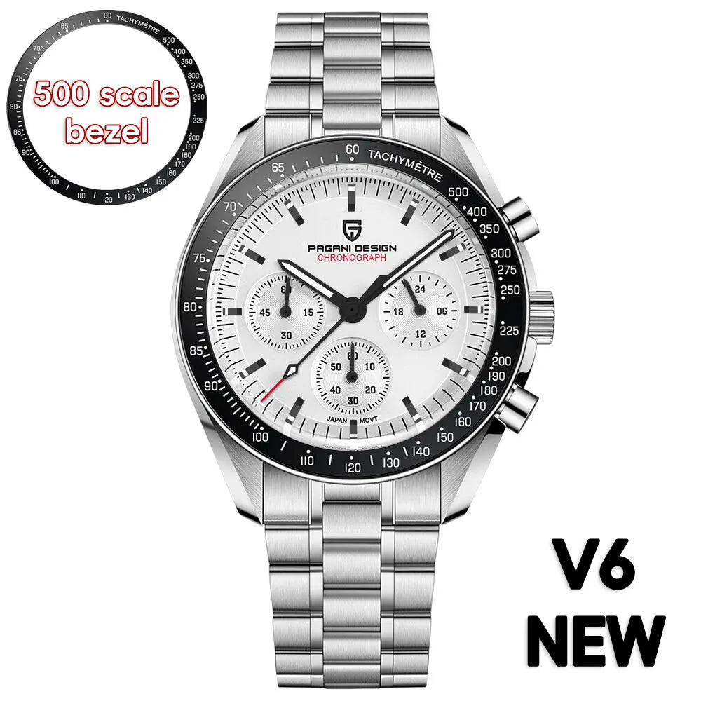 PAGANI DESIGN Meteorite Dial Luxury Quartz Watch For Men Speed Sport Chronograph Waterproof AR Sapphire crystal Wrist watch Men