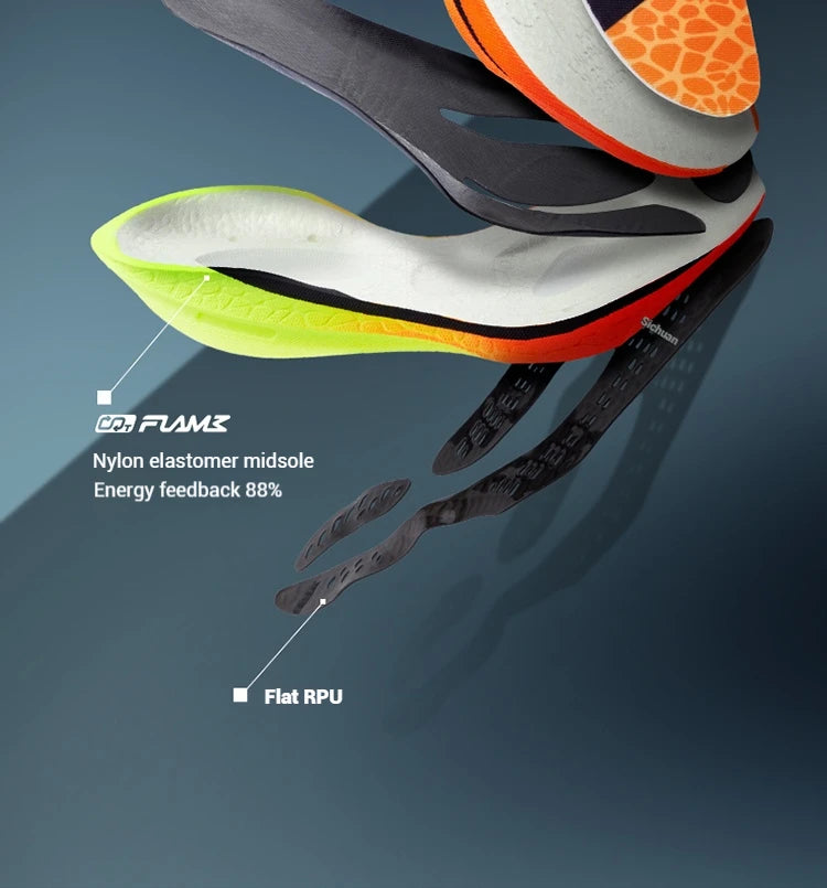 361 Degrees Flame 4.0 Men Running Shoes New Carbon Plate Racing Marathon Stable Rebound Traction Jogging Male Sneakers 672512205