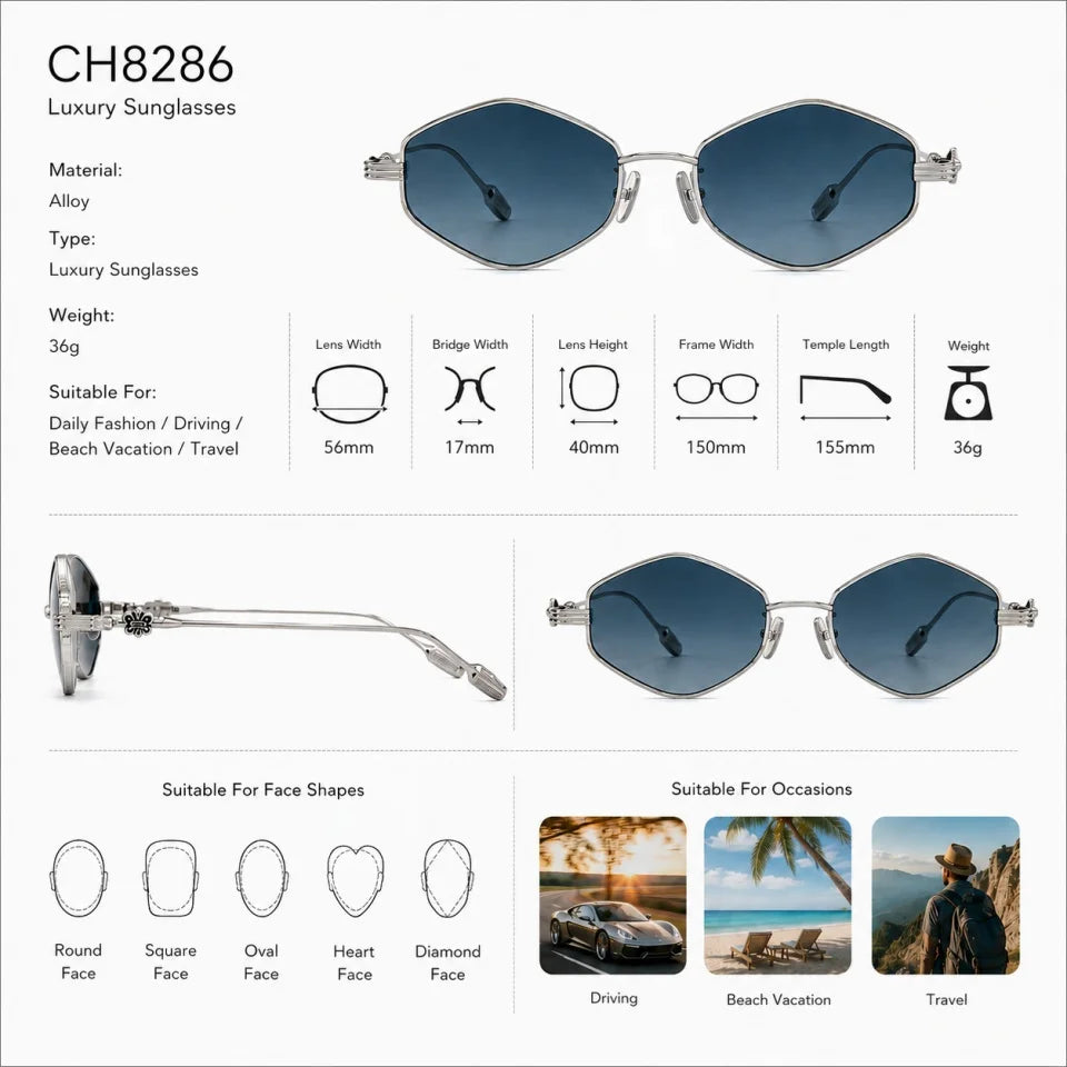 Cat Eye Sunglasses | Gold Alloy Frame | UV400 Women