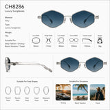 Cat Eye Sunglasses | Gold Alloy Frame | UV400 Women