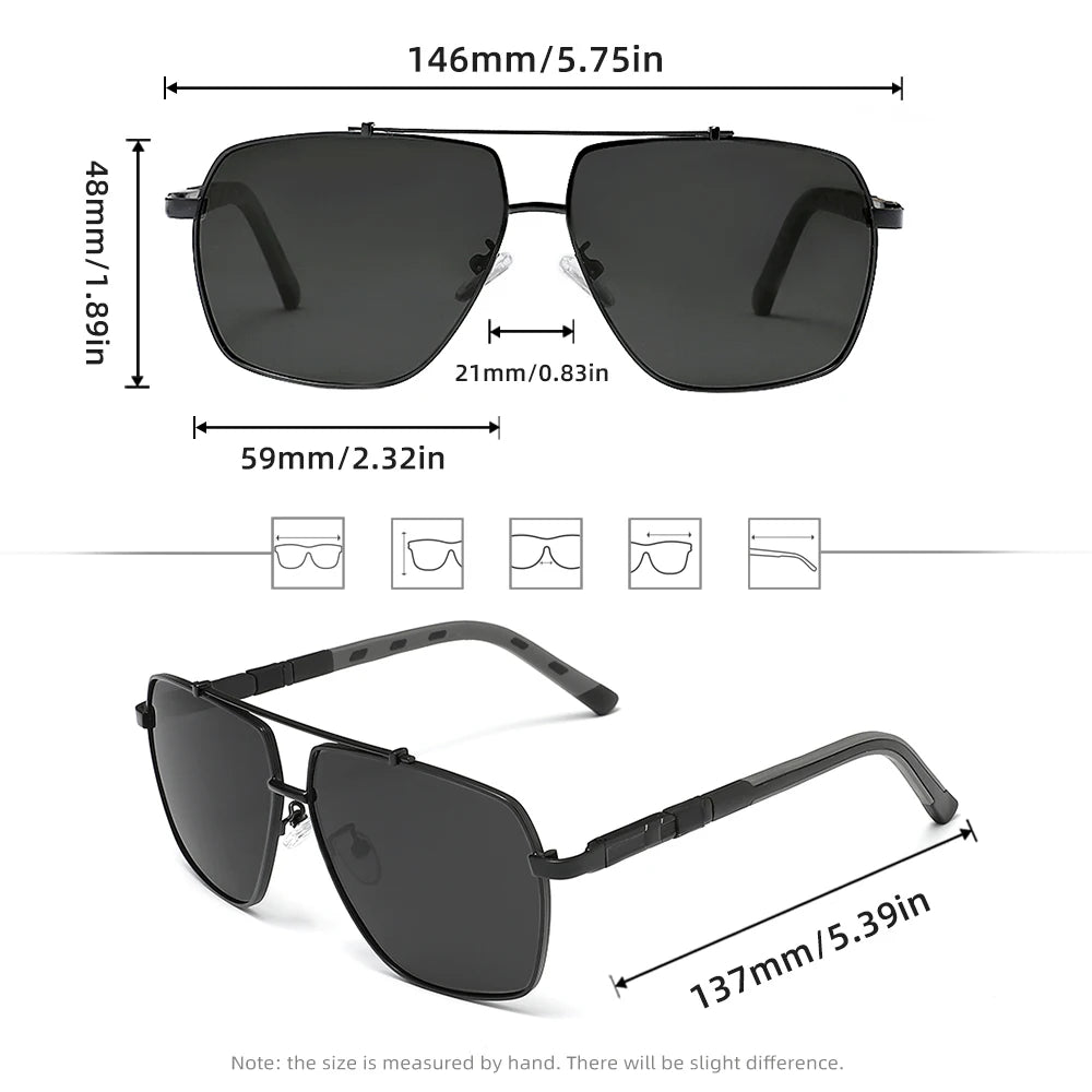 KINGSEVEN Luxury Polarized Sunglasses Men UV400 Square Large Frame Glasses Male Women Outdoor Causal Fashion Driving Eyewear