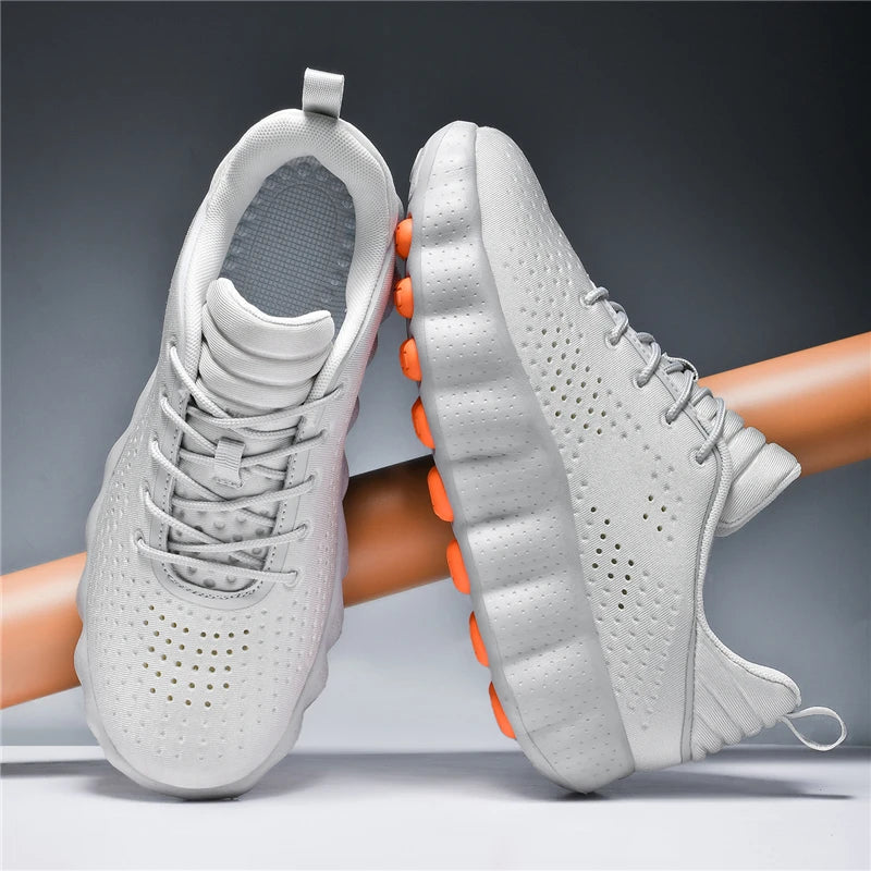 ClaWave Unisex Massage Cushioning Running Sneakers — Breathable Knit, Non-Slip