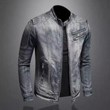 Men's USA-Made Slim Fit Denim Zipper Jacket | Autumn & Winter Casual Coat