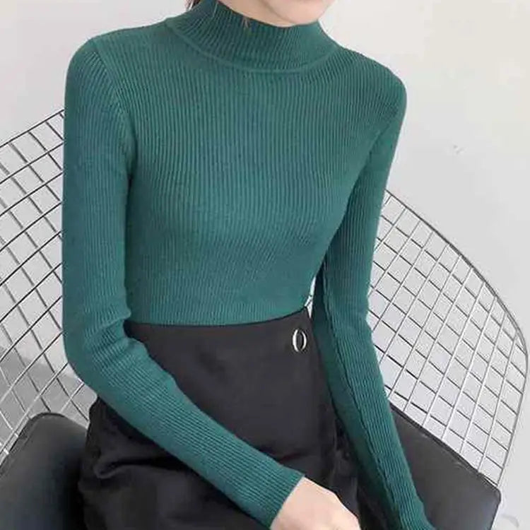 Women's Mock Neck Knit Sweater