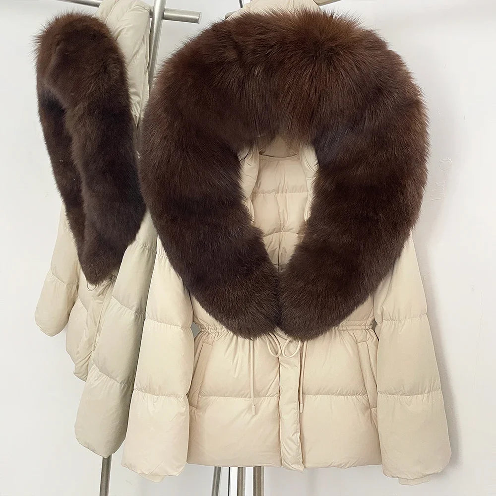 Premium Natural Fur Trim Down Jacket