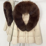 Premium Natural Fur Trim Down Jacket