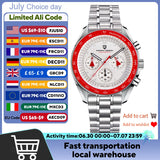 PAGANI DESIGN Meteorite Dial Luxury Quartz Watch For Men Speed Sport Chronograph Waterproof AR Sapphire crystal Wrist watch Men