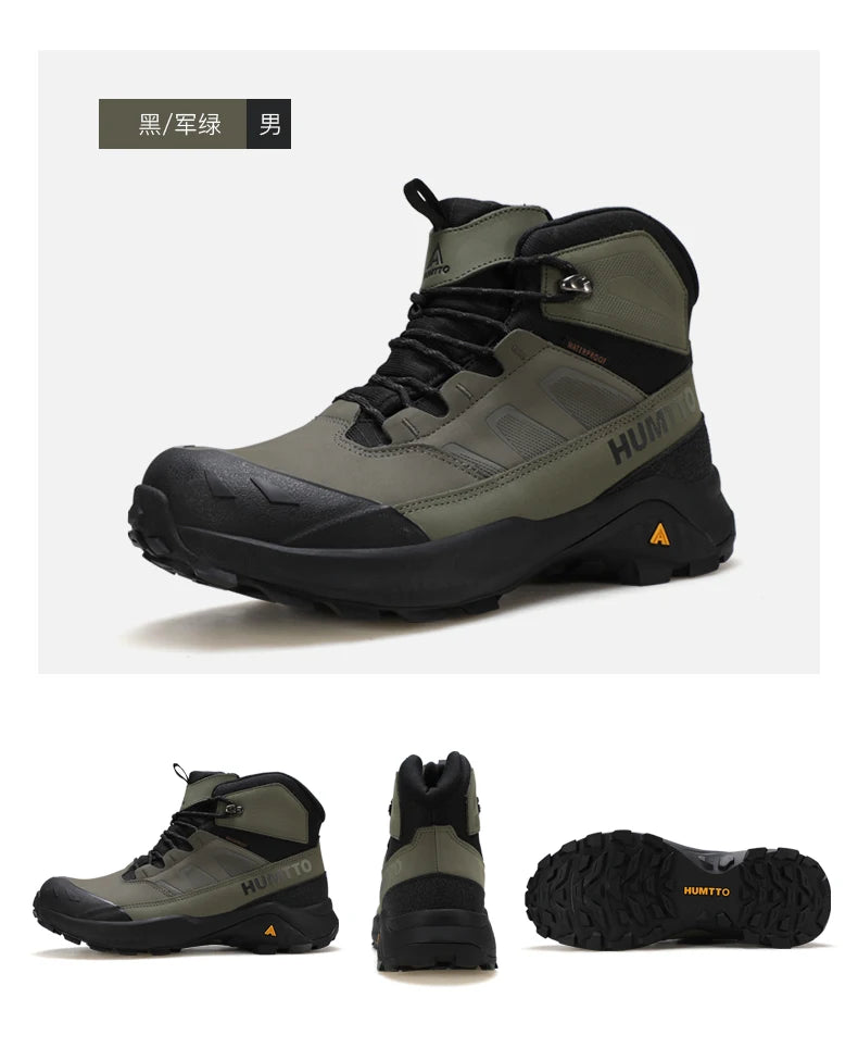 HUMTTO hiking shoes Men Winter Men outdoor Waterproof Sneakers Casual walking shoes women Trainers ankle trekking hunting boots