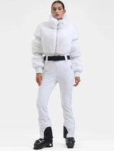 Women’s Faux Fur Trim Ski Jumpsuit