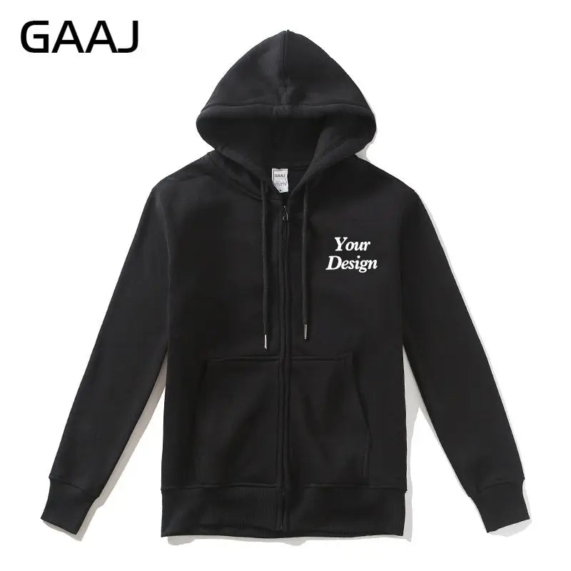 Top Quality Custom Cotton Zipper Hoodie Print Photo Text Brand Logo Men Womens Thick Fleece Autumn Winter Warm Sweatshirt 350gsm