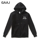 Top Quality Custom Cotton Zipper Hoodie Print Photo Text Brand Logo Men Womens Thick Fleece Autumn Winter Warm Sweatshirt 350gsm