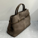 Genuine Leather Le Cambon 35 Tote Bags For Women Luxury Designer Handbag And Purses 2024 New In Cowhide Belt Top Handle Shoulder