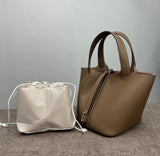 MENDY Women Bags Handbags Bucket Bag 18/22 Big Small Fashion Tote Bag Genuine Leather Luxury Quality Designers Lady Hand Bags