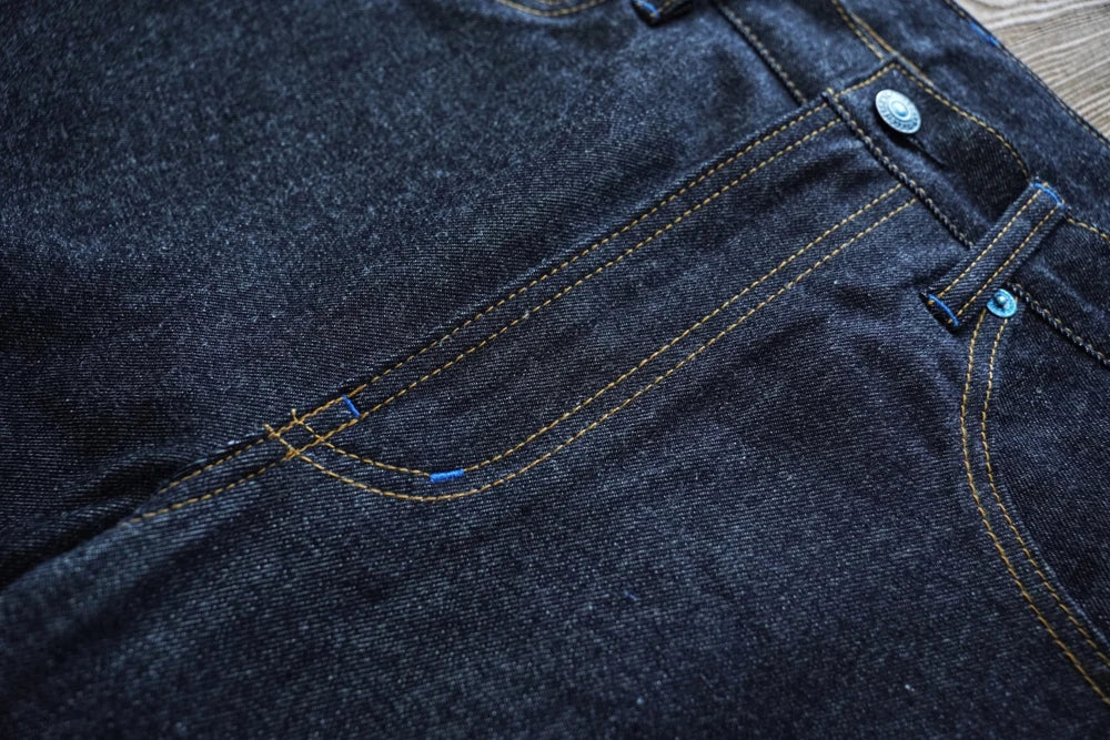 Sauce Zhan SZ6601-10OZ Men Jeans Selvedge Sanforized Denim Jeans Summer Indigo Jeans for Man Regular Fit Straight Leg 10 Oz