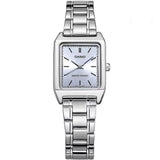 Casio Women’s Luxury Tonneau Silver Stainless Steel Watch - LTP-V007D