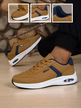 2026 New Walking Sports Shoes Leather Waterproof Casual Sports Shoes Non-slip Shock Absorption Running Shoes Men's Tennis Shoes