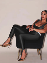 Women's Black Glitter Skinny Pants