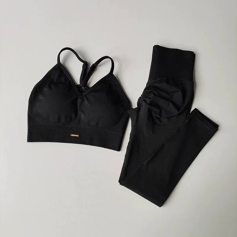 High-Waisted Peach Sculpt Yoga Set