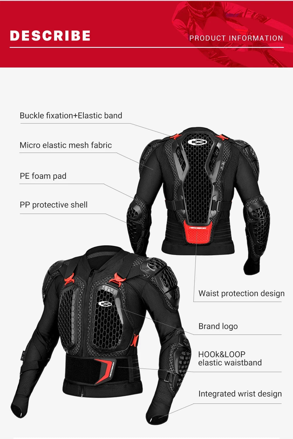 Off-Road Motorcycle Armor Jacket & Pants Set