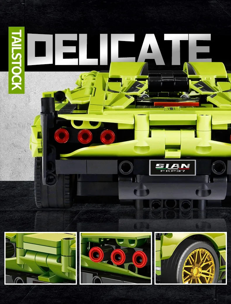 Technical Super Speed Sports Car Building Block Model Remote Control Vehicle Assemble Brick Desk Decor Toys for Kid Adult Gift