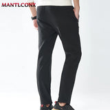 Breathable Men's Casual Pants Quick Dry Straight Elastic Waist Jogger Sweatpants Korean Classic Sport Trousers Plus Size 4XL 5XL