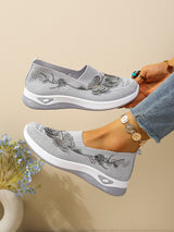 Comfort Women Closed Toe Mules Sandals Floral Embroidery Hollow Mesh Slip On Wedge Platform Lightweight Daily Walkin Lady Shoes