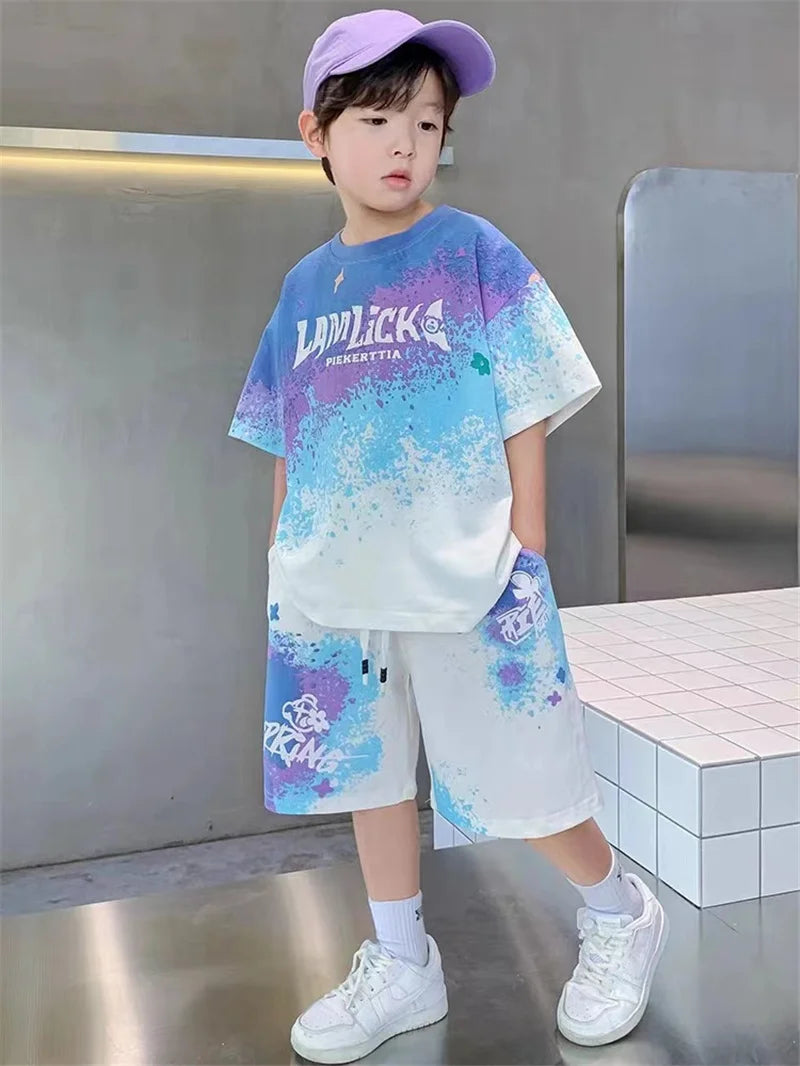Teen Summer Gradient Tee & Shorts Set