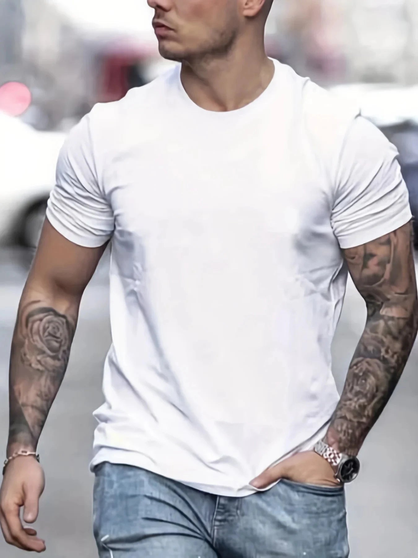 Men’s 100% Pure Cotton "BE KIND" Cartoon Print Loose Fit T-Shirt