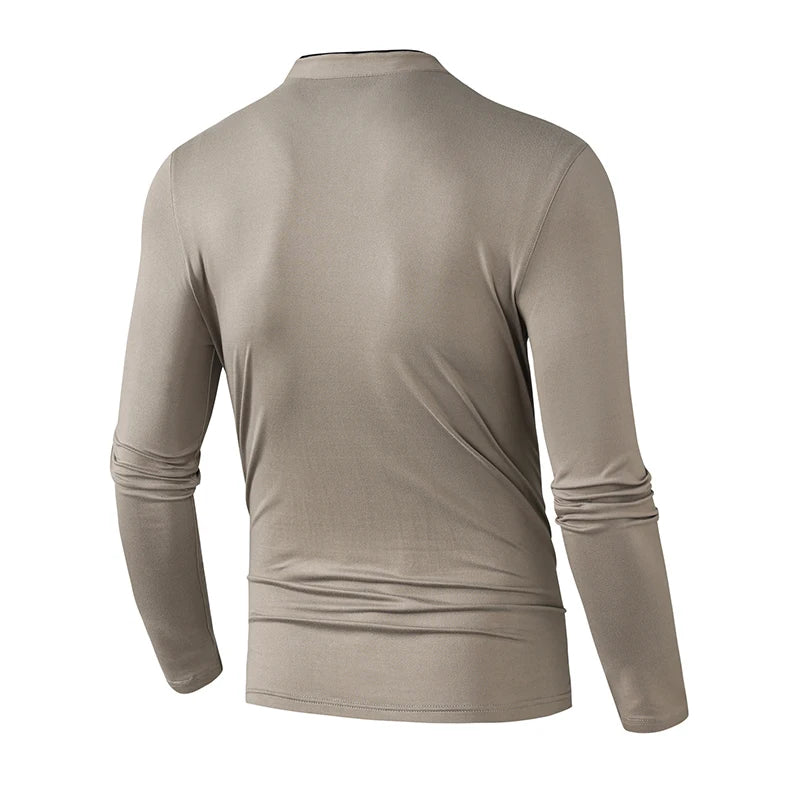 Men's Half-Zip Polo | Wrinkle-Free Long Sleeve Top