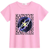 New KATSEYE Children's Summer Clothing for Infants and Toddlers - Round-neck, Lightweight, Short-sleeved T-shirt Top