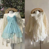 Casual Beach Style 2 Piece Skirt Sets Women Y2k Crop Top Vest + Mini Skirts Sweet Elegant Kawaii Vintage Suits Korean Fashion