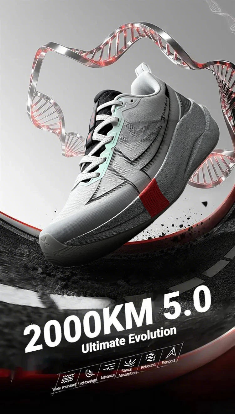Xtep 2000km 5.0 Running Shoes Soft Universal Sneakers Cushion Durable Jogging Wear-Resistant Lightweight Shoes 874119110023
