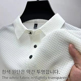 Men's Ice Silk Polo Shirt – Breathable Smart Casual Tee