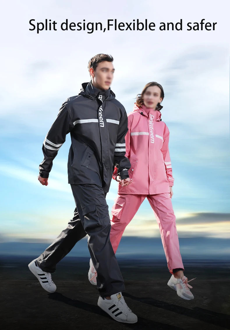 Waterproof Reflective Rain Suit – Jacket & Pants Set
