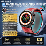 2026New Blood Pressure Air Pump Airbag Accurate Measure Smart Watch Men Micro Physical Examination Health ECG Smartwatch NFC BOX